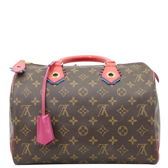 Louis Vuitton  Totem Speedy 30 Monogram Canvas Satchel Bag Flamingo Pink - Picture 3 of 12